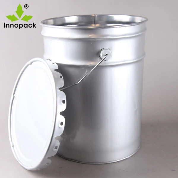 25 Litre Empty Metal Bucket / Drum With Flower Lid For Oil / Paint ...