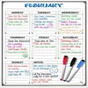 Foam Protected No Bend Magnetic Dry Erase Planner Calendar Magnetic Whiteboard Sheet