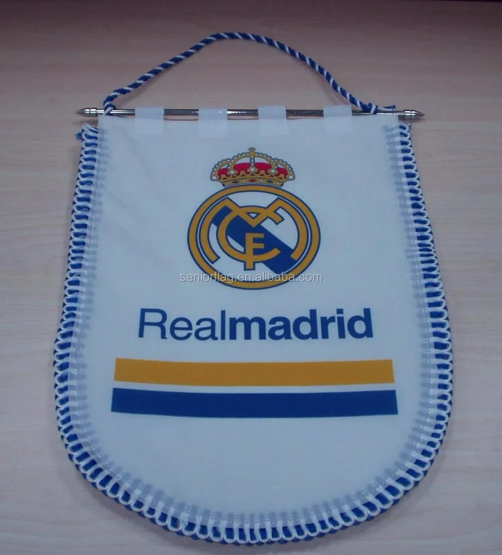 Custom Printed Polyester Fabric Triangle Pennant Wall Hanging Football