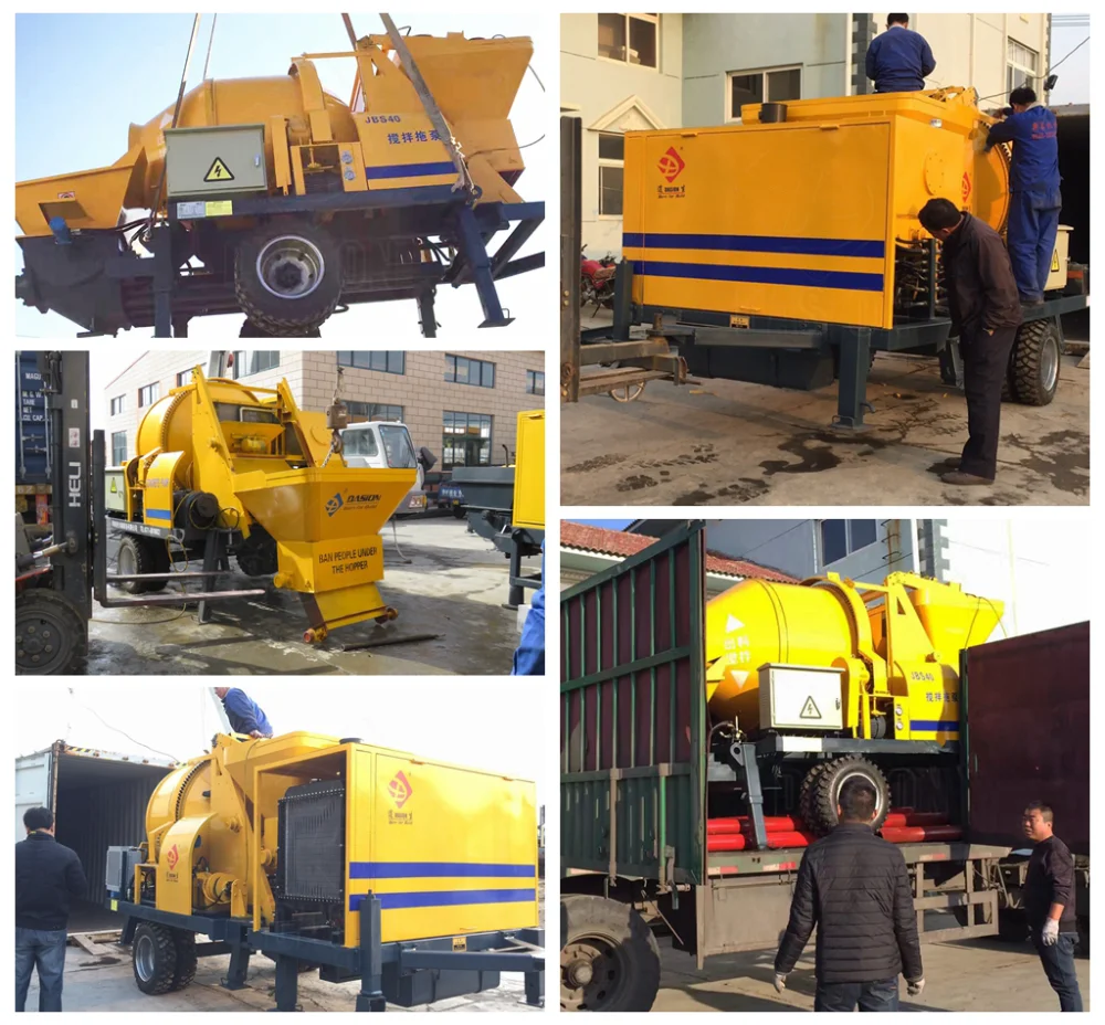 concrete mixer with pump