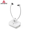 wireless retractable earphones with hearing enhancement for listening and communication