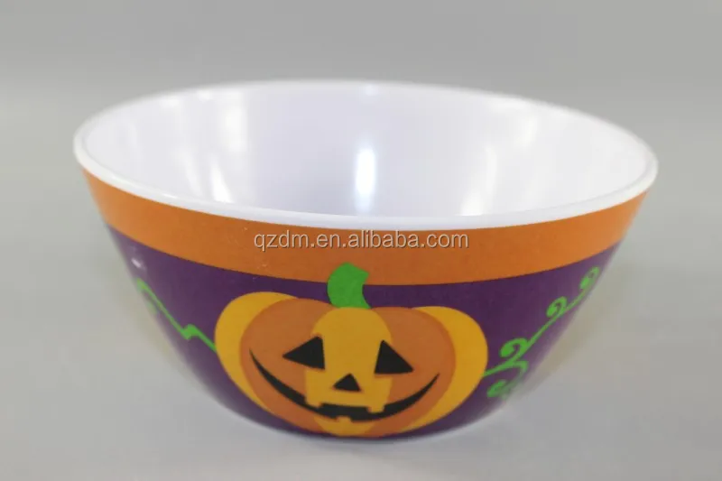Melamine Party bowl , Plastic pumpkin bowl For Hallowmas