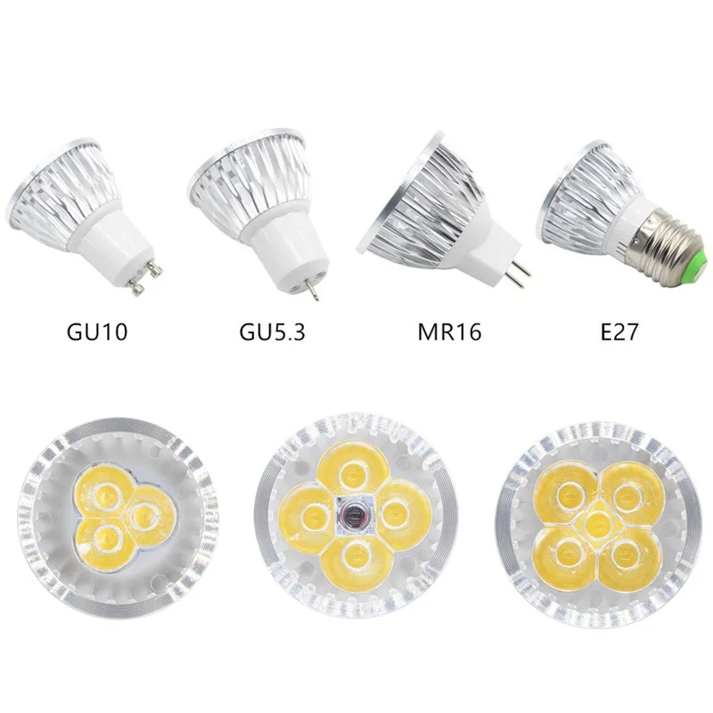 DC 12V Dimmable LED 3W 4W 5W 85-265V E27 220V 110V Spot Candle MR16 led Light