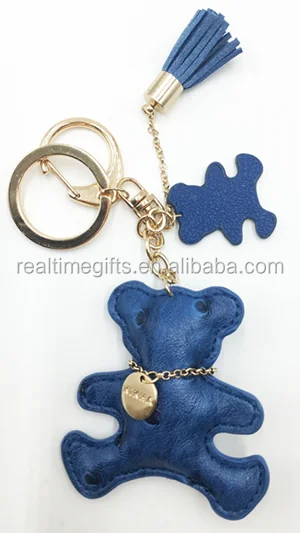 Bear Keychain with 24k Gold Chip