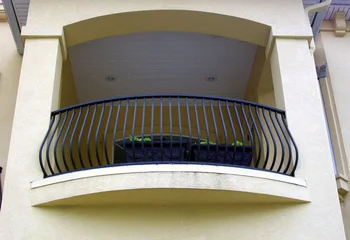 Alta Seguridad Balcón Barandillas Diseño En Tubos De Hierro/balaustre