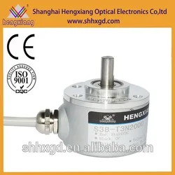 Hengxiang solid shaft encoder gear motor dc with encoder Line driver 24V