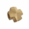 hot sale brass cross pipe fitting , air lines cross pipe connector , 1/4'' NPT cross shape brass adapter in stock
