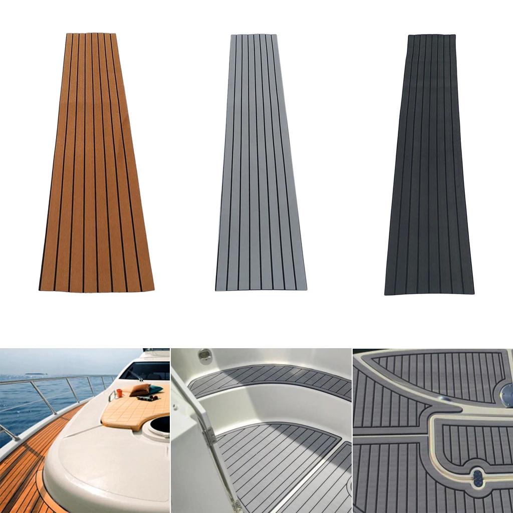 EVA Teak Boat Decking Sheet Carpet Boat Marine Flooring Anti-slip Mat With Backing Adhesive For Boat Yacht Teak Yacht,5.8CM240CM%CM240CM 