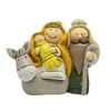 family figurine sit in donkey resin figures