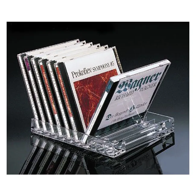 Factory Custom Tabletop Simple Design Acrylic Cd Rack For Wholesale