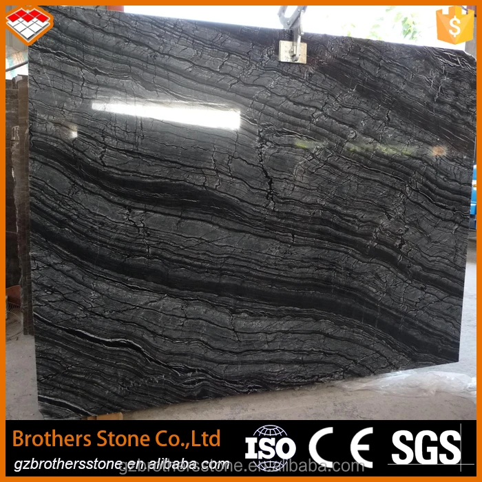 Aspecto de madera te negro azulejo de piso de marmol para ... Marmol decoración piso