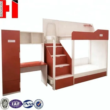 China Children Bunk Bed Sets Supply Wood Bunk Bed With Desk And