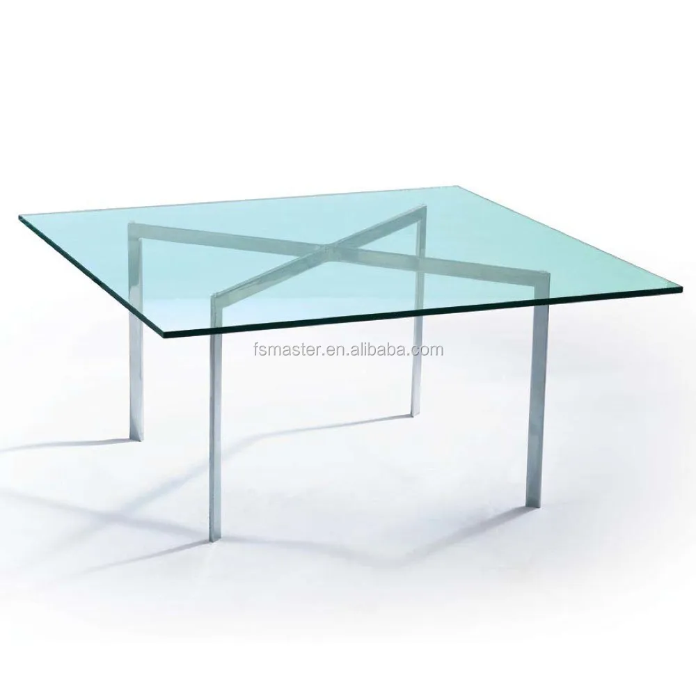 Barcelona tafel vierkante glazen salontafel lamp glazen tafel ...