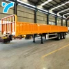 Hot sale 3/4 axles 40ft side wall semi trailer flat bed mini enclosed cargo dump truck trailer