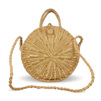 round straw tote