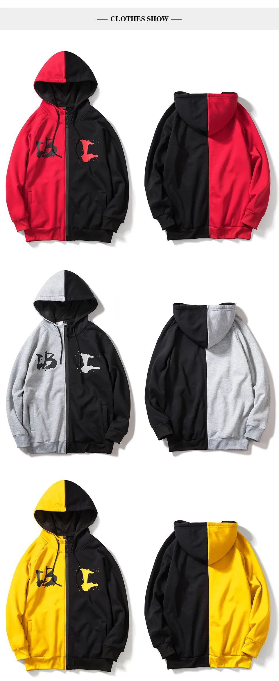 blank two tone hoodies