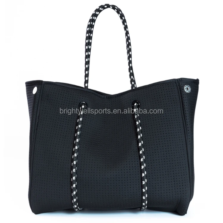 Custom Made Large Perforated Neoprene Beach Tote Bag