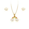 BAOYAN Wholesale Cheap Smile Rainbow Cloud Bridge Stainless Steel Kids Jewelry Sets