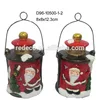 Ceramic handmade christmas santa&lantern present with LED