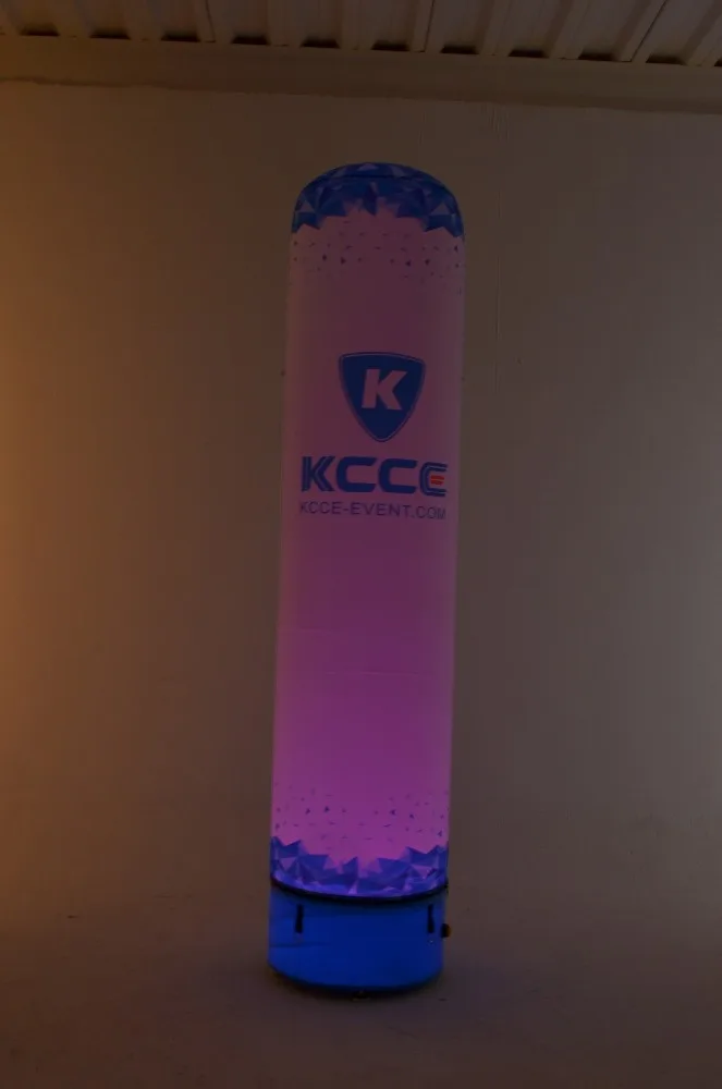 Outdoor advertising tube in LED light with customized printed cover