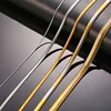 Flat Round Snake Herringbone Chain Stainless Steel Silver Gold Plating Necklace Unisex Jewelry