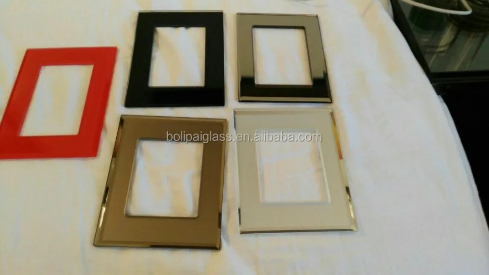 Snow White Glass Switch Plate Bronze Mirror Glass Switch Panel For