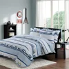 Factory Wholesale 4 Pcs Carton Train Printed Quilt Bedding Set Washed Cotton Comforter Set With Piping Edge