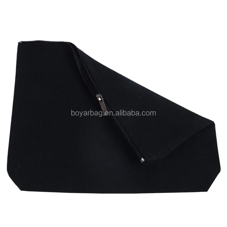 Wholesale Pure Black Makeup Canvas Zipper Bag - Buy Canvas Zipper Bag,Comestic Canvas Zipper Bag ...