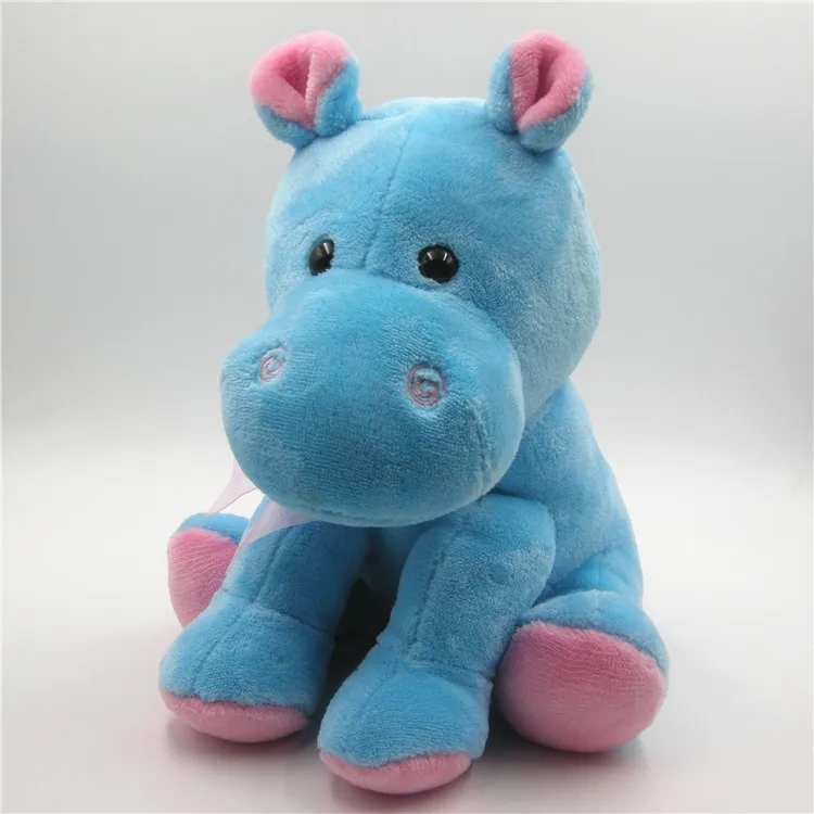 blue stuffed hippo