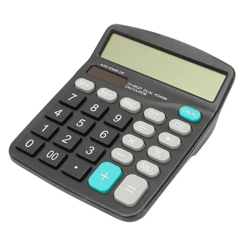 Calculatrices,Grande calculatrice/Calculatrices de bureau à 14 chiffres Solaire et Pile Calculatrice daffaires Vin rouge 