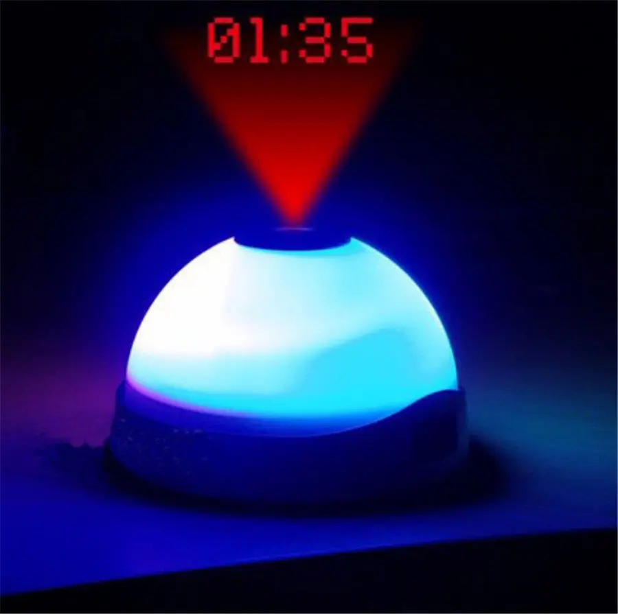 Magic 7 Color Change Laser Projection Digital Clock/digital Alarm Clock