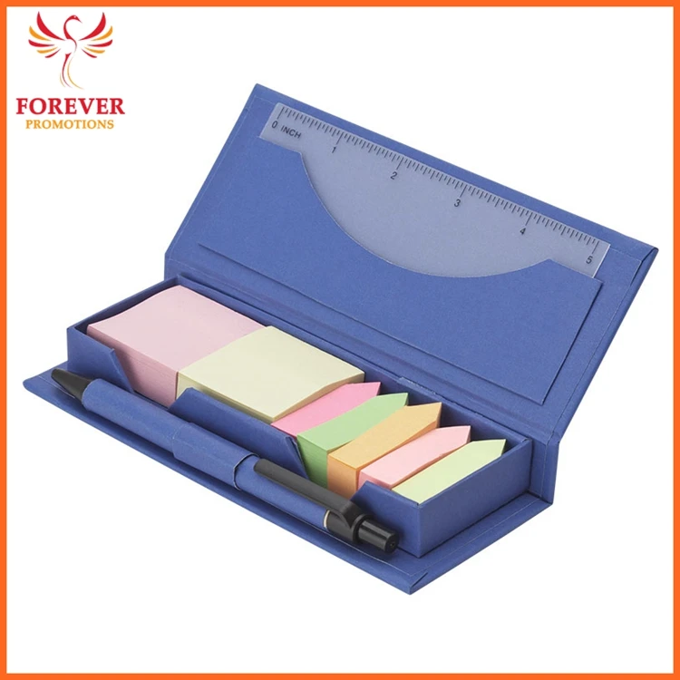 Sticky Note Case With Ruler And Ball Pen Promotional Custom Print Buy