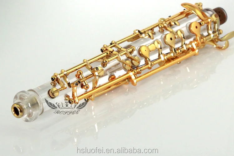 Roffee Oboe Instrument Muziek Volledige Automatische Vergulde Crystal Transparante Lichaam Oboe
