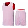 Men's Reversible Basketball Uniforms 2 Sides Wear Sports Jersey And Mesh Shorts Training Tank Top Set
