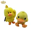 2019 hottest trends oem kawaii cute lovely cartoon small sitting soft custom duck plush toy doll for baby kids