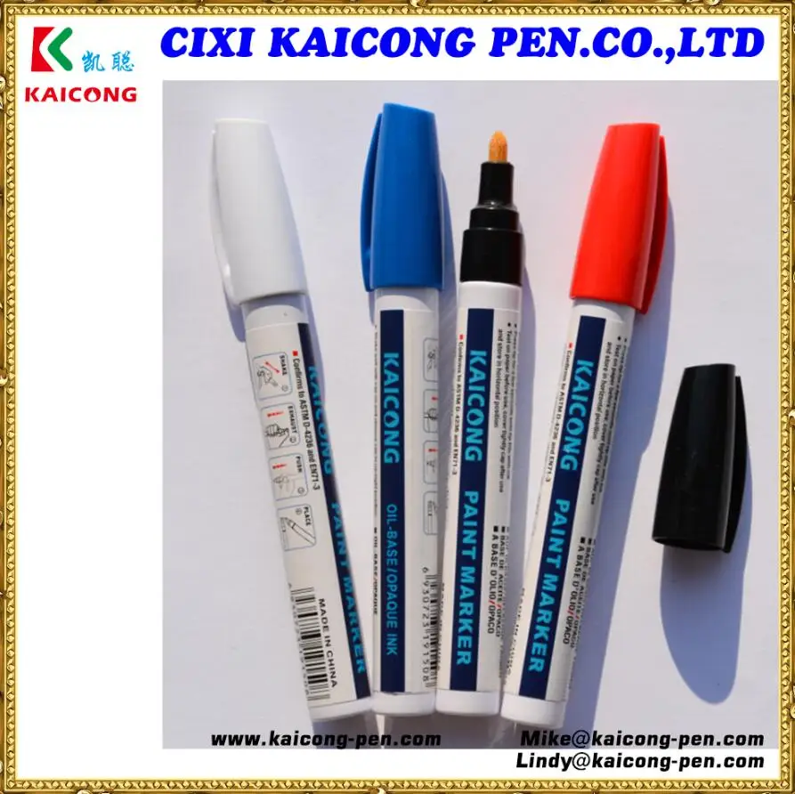 8 X blanco marcador de la pintura a base de aceite de vidrio opaco de la Pluma de Acero Metal Madera Plástico Neumático