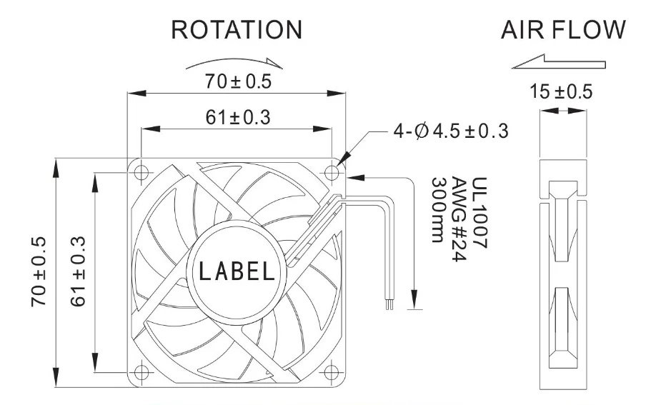 12v 24v Dc Brushless Small Radiator Cooling Fan Shenzhen 70x15mm - Buy ...