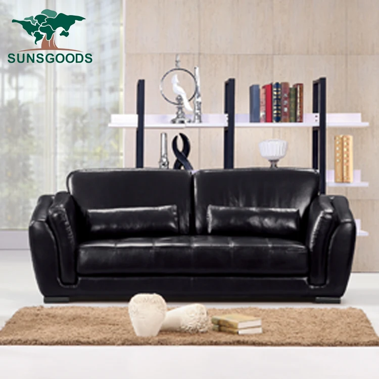 Black Real Leather Sofa,Dubai Leather Sofa Furniture,5 Seater Sofa Set