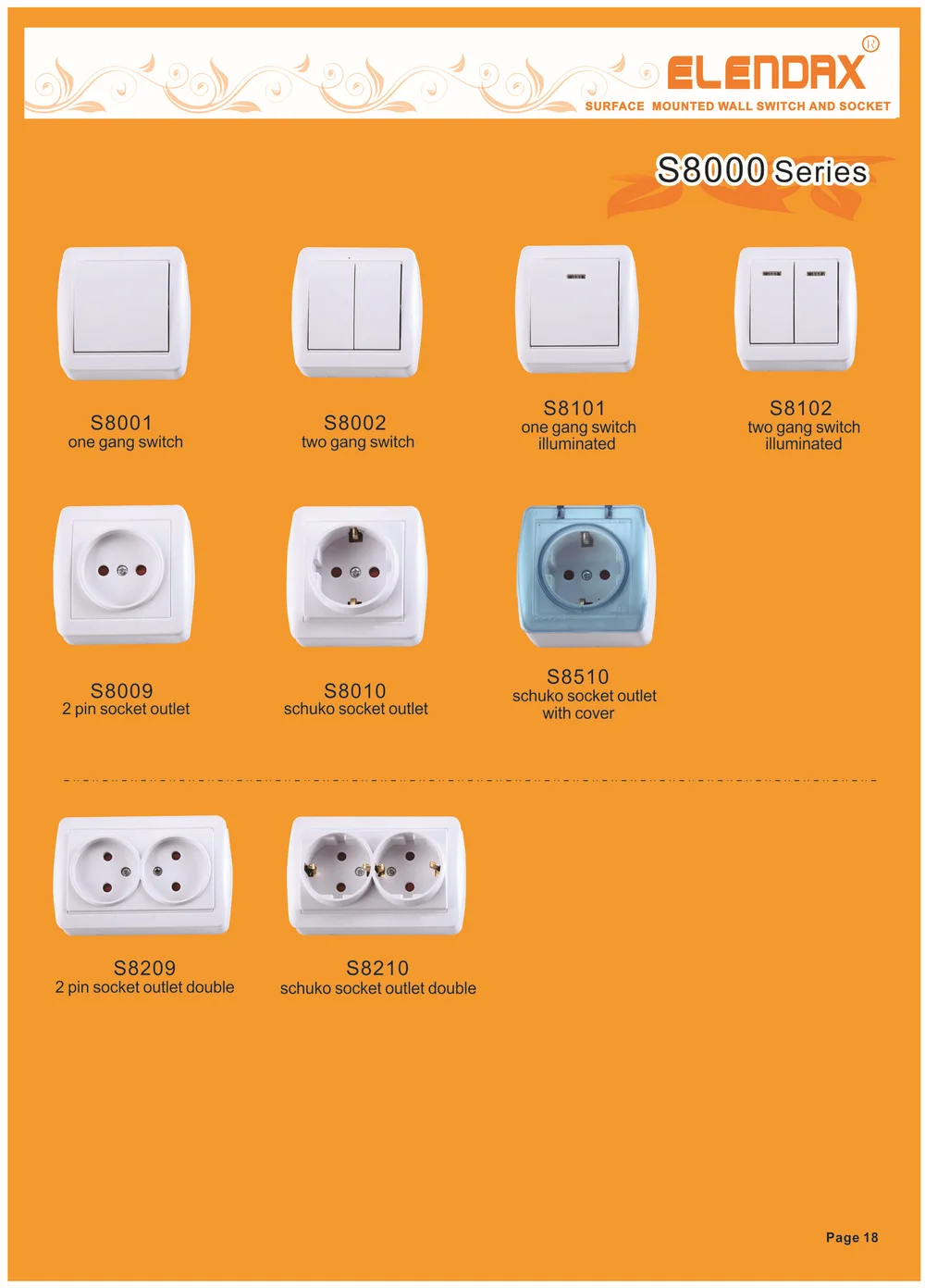 European Standard Surface Mounted Double Schuko Socket