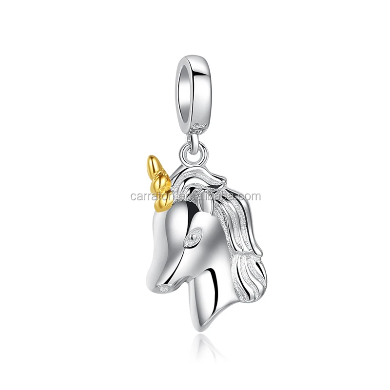 Silver or Gold coloured Unicorn Necklace Pendant Charm in Packaging