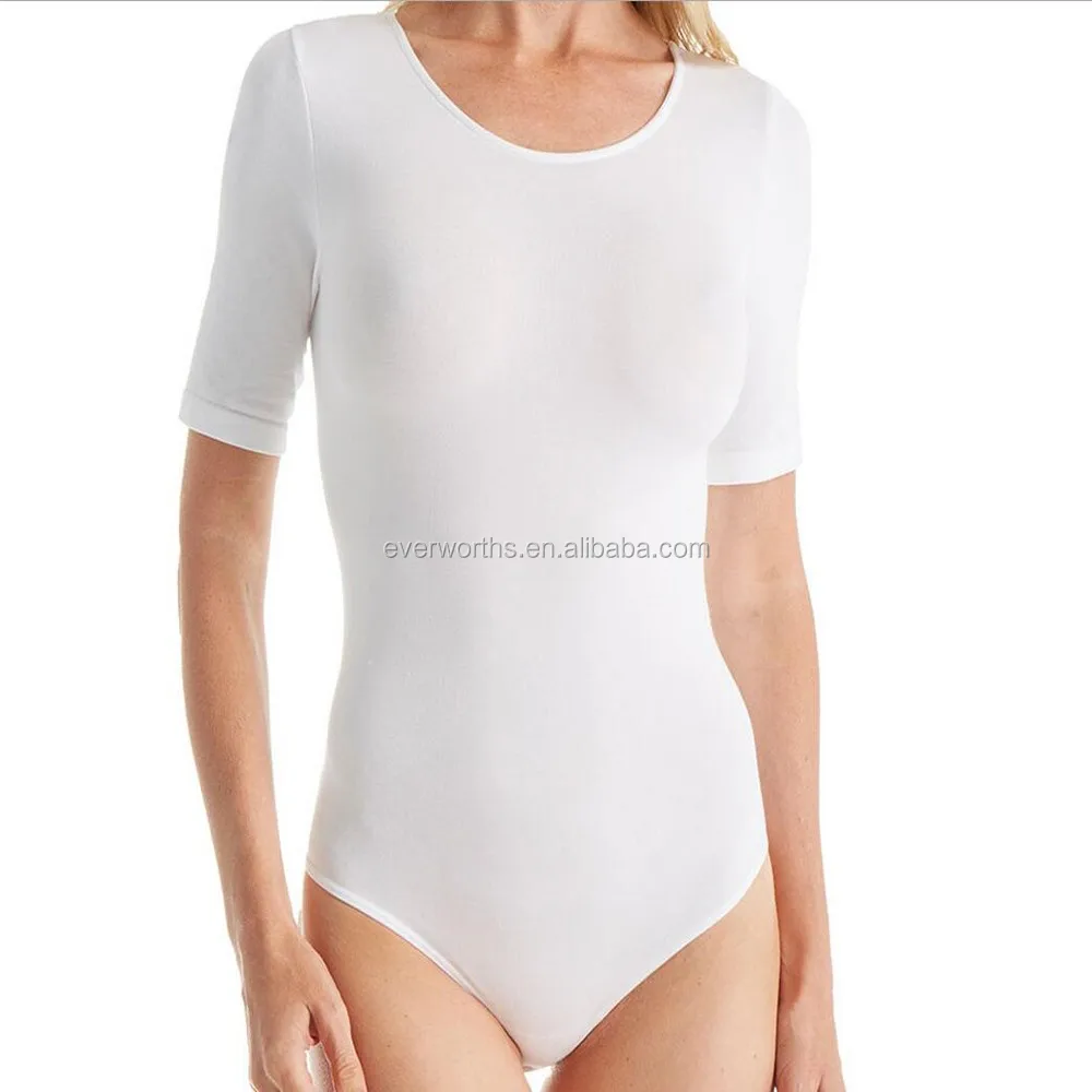 white cotton bodysuit