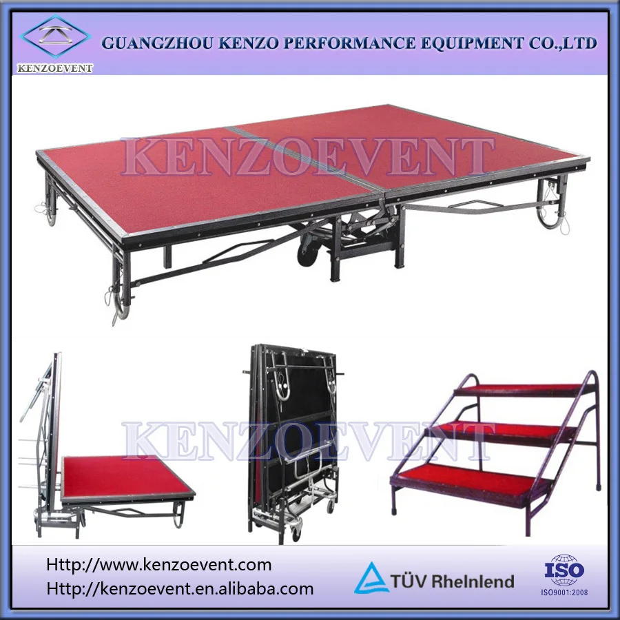 Iron Folding Portable Stage With Wheels Buy Portable Stage With