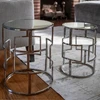 Unique design round side table stainless steel corner table mirrored end table for home hotel