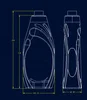 Popular in US market 850ml empty plastic liquid detergent bottle dishwashing liquid pet plastic bottle