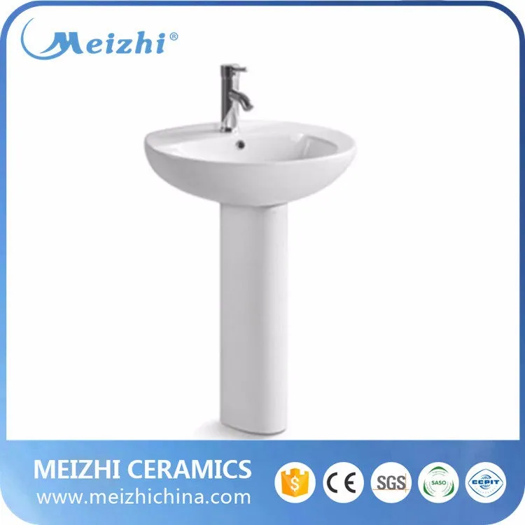 Bathroom pedestal acrylic wash basin small size sink