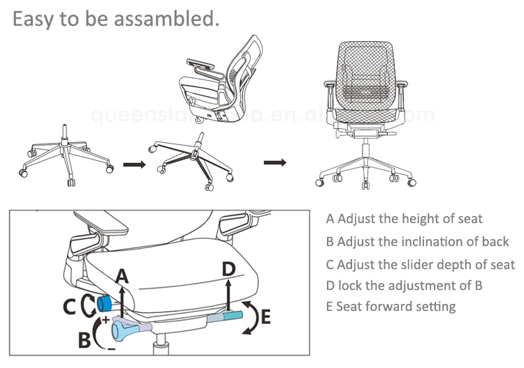Qseomc07f Home Office Working Furniture Task Chair For Manager High