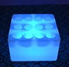 Night club bar service rectangle plastic color changing bottle display lighting led display rack