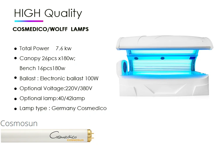 Commercial Home Merican Infrared Solarium Tanning Bed , Bed Lamp Tanning