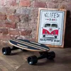 Wellshow Sport Unique 19" Canadian Maple ABEC 7 Oval Mini Longboard Handcrafted Wooden Skateboard Campus Cruiser Longboard