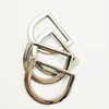 Wholesale flat thickened D - ring metal D - button zinc alloy semicircular button